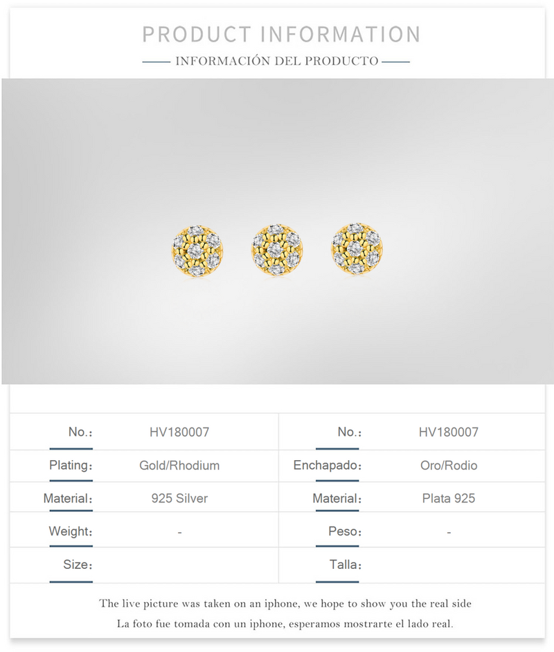 Gold and Silver Zircon Earrings Set