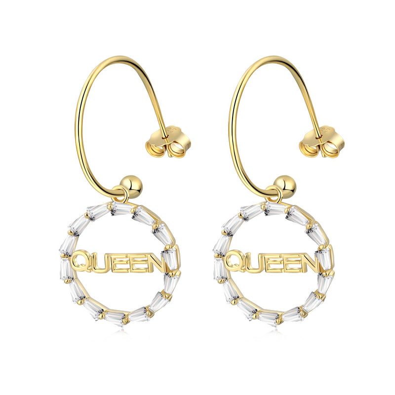 Royal Queen Hoop Earrings