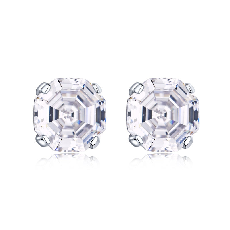 Asche Cut Zircon Stud Earrings