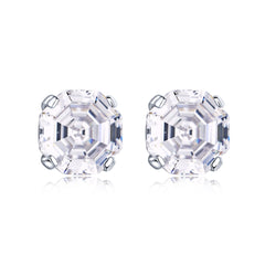 Asche Cut Zircon Stud Earrings