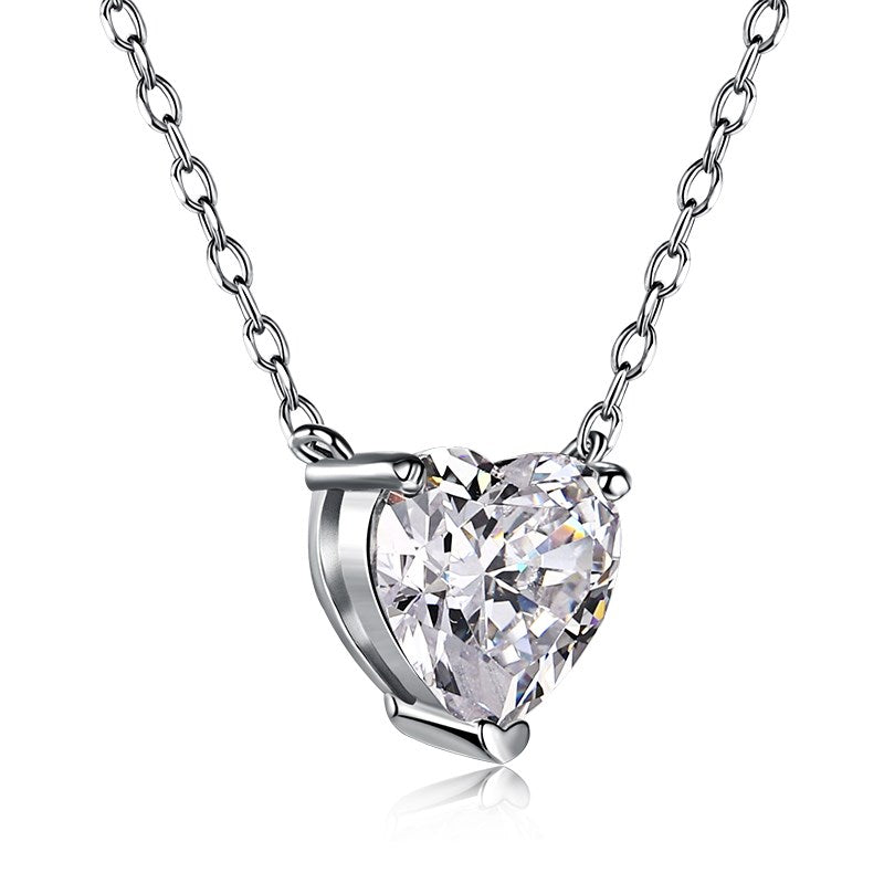 Timeless Heart Solitaire Necklace