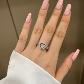 Radiant Heart Halo Ring