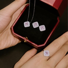 Radiant Glamour Square Stud Earrings