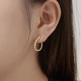 Radiant Teardrop Hoop Earrings