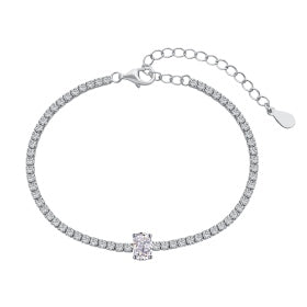 Oval Ice Cut Zircon Bracelet