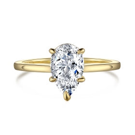 Radiant Pear Classic Ring