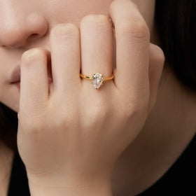 Radiant Pear Classic Ring