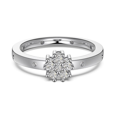 Elegant Blossom Solitaire Ring