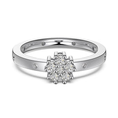 Elegant Blossom Solitaire Ring