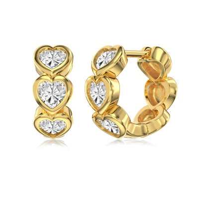 Golden Heart Halo Earrings