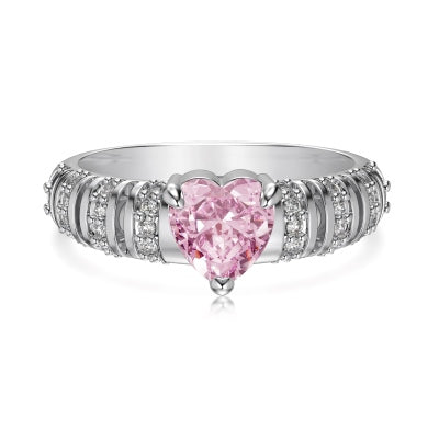 Pink Heart Radiance Ring