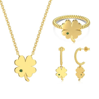 Clover Charm Jewelry Set