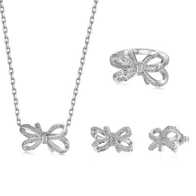 Bow Charm Jewelry Set