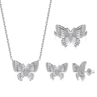 Butterfly Charm Jewelry Set