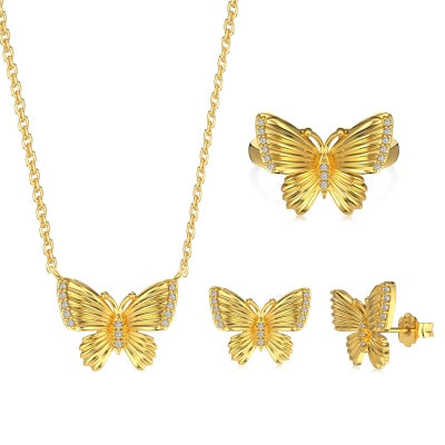 Butterfly Charm Jewelry Set