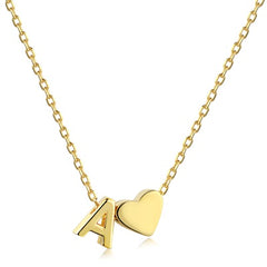 Letter A Love Charm Necklace