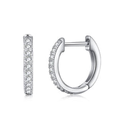 Sparkling Zircon Huggie Earrings