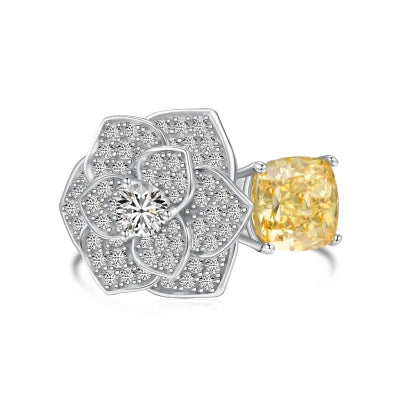 Yellow Radiance Floral Ring