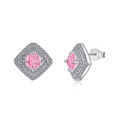 Radiant Glamour Square Stud Earrings