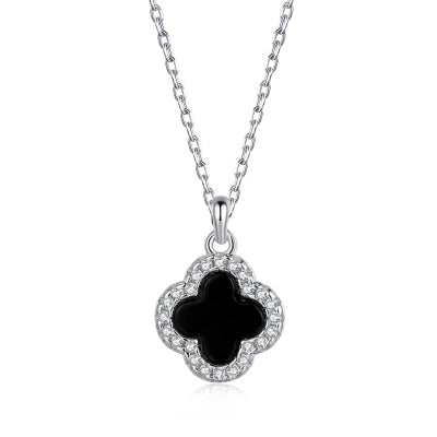 Midnight Clover Necklace