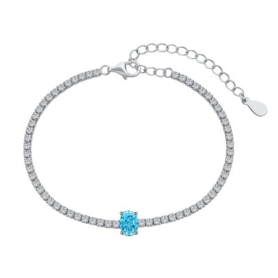 Oval Ice Cut Zircon Bracelet