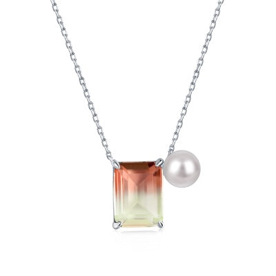 Radiant Pearl Prism Necklace