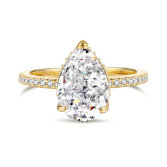 Pear Solitaire Gemstone Ring