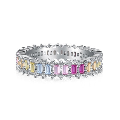 Clear/Rainbow Radiance Eternity Band