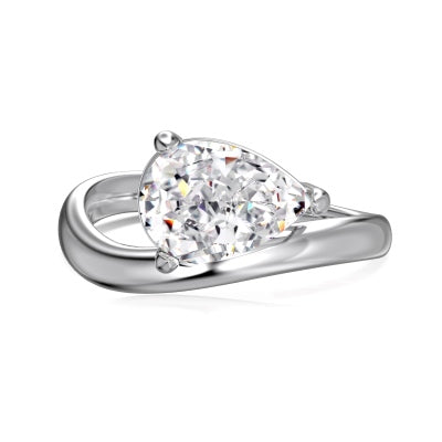 Radiant Pear Reflection Ring