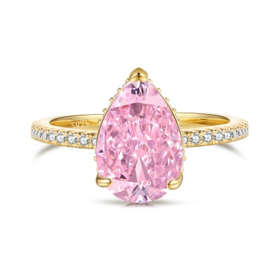 Pear Solitaire Gemstone Ring