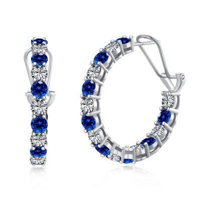 Radiant Hoop Zircon Earrings