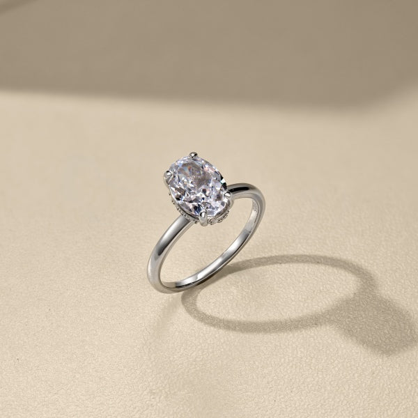 Solitaire Oval Shine Ring