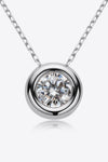Adored 1 Carat Moissanite Pendant 925 Sterling Silver Necklace